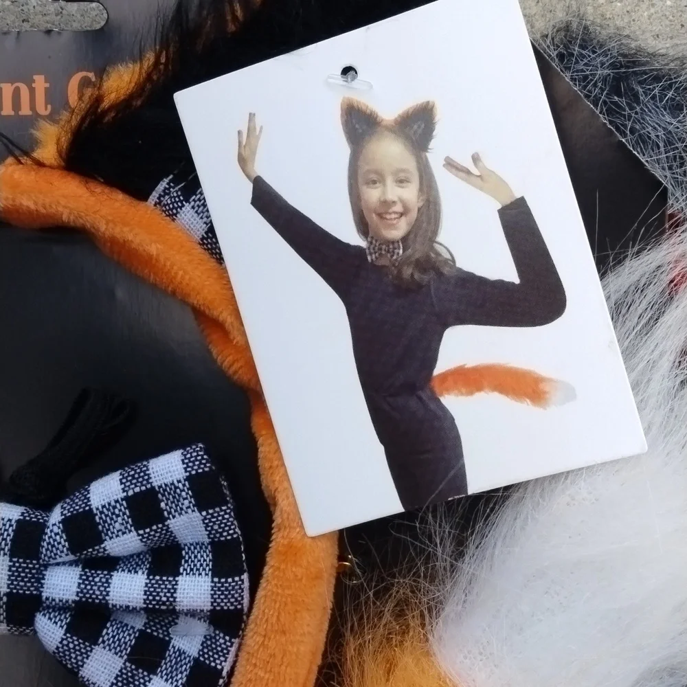 Deluxe Instant Costume Set of 4, cat or fox, set of 4. Costume Party